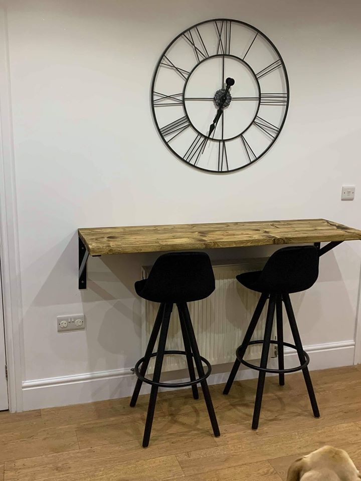 Breakfast bar | Kitchen table | Desk | scaffold boards | Brackets are included
