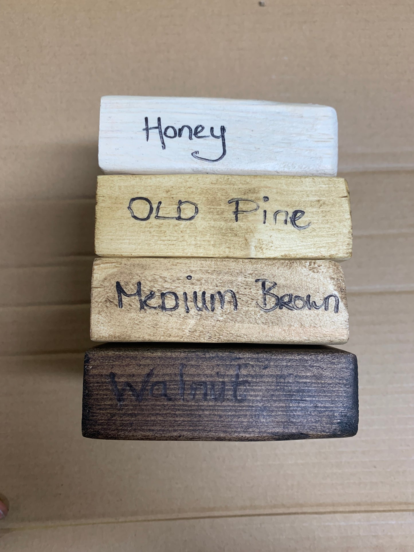 Individual stain samples