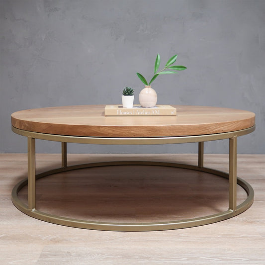Handmade Rustic Round Coffee Table| Desk| Modern Table| Reclaimed Wood| Industrial