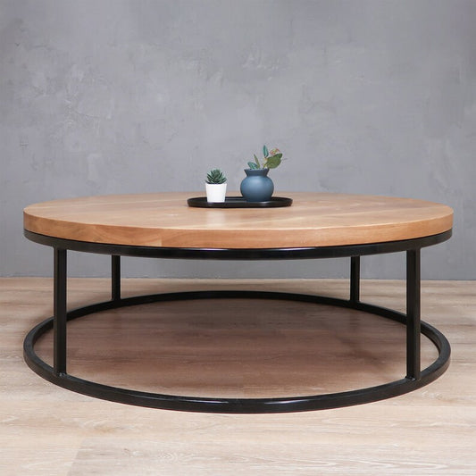 Handmade Rustic Round Coffee Table| Desk| Modern Table| Reclaimed Wood| Industrial
