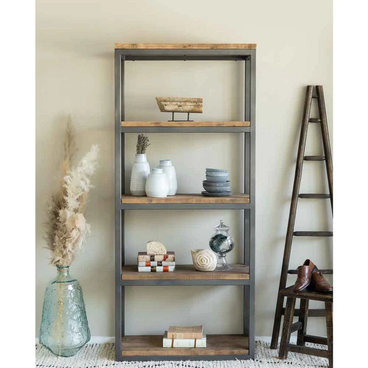 Box section whole shelving unit | Media unit |Book case | Room divider | Bar | free standing | reclaimed scaffold boards| box section