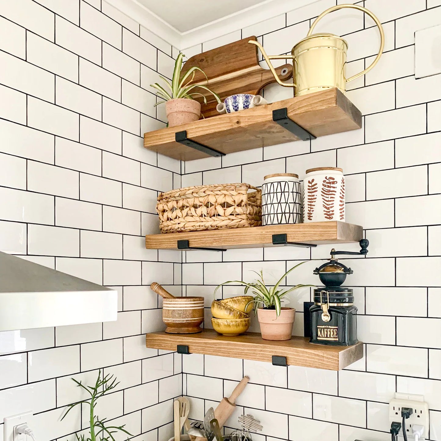 Handmade rustic shelves | Bookshelf | Bar | Toy room | kitchen | made from solid reclaimed scaffold boards brackets are included