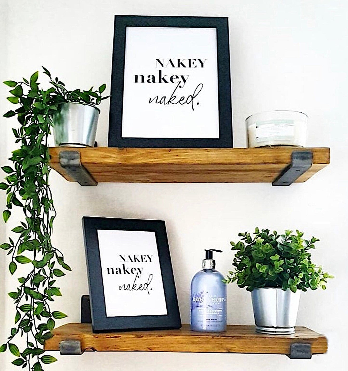 Handmade rustic shelves | Bookshelf | Bar | Toy room | kitchen | made from solid reclaimed scaffold boards brackets are included