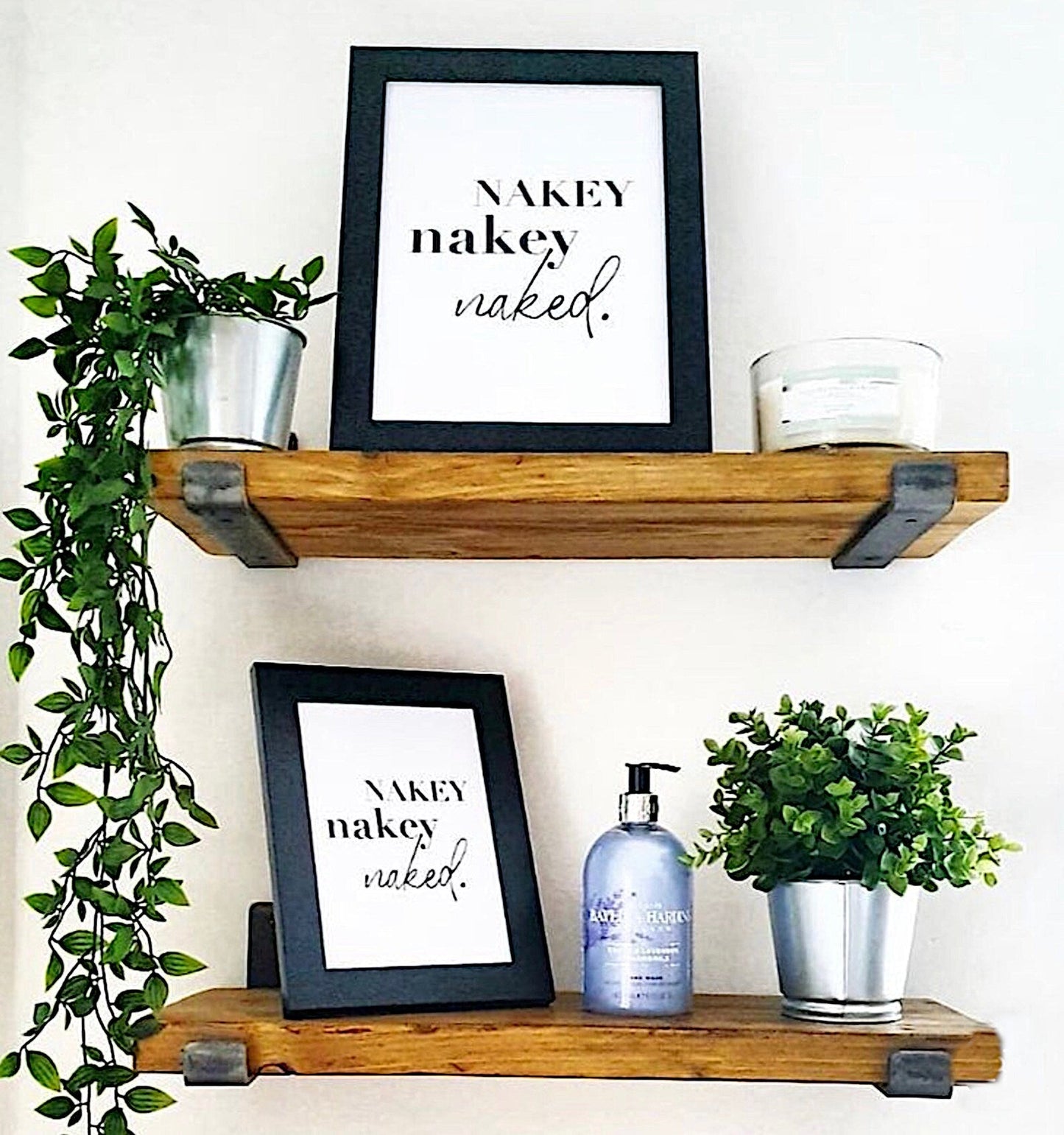 Handmade rustic shelves | Bookshelf | Bar | Toy room | kitchen | made from solid reclaimed scaffold boards brackets are included