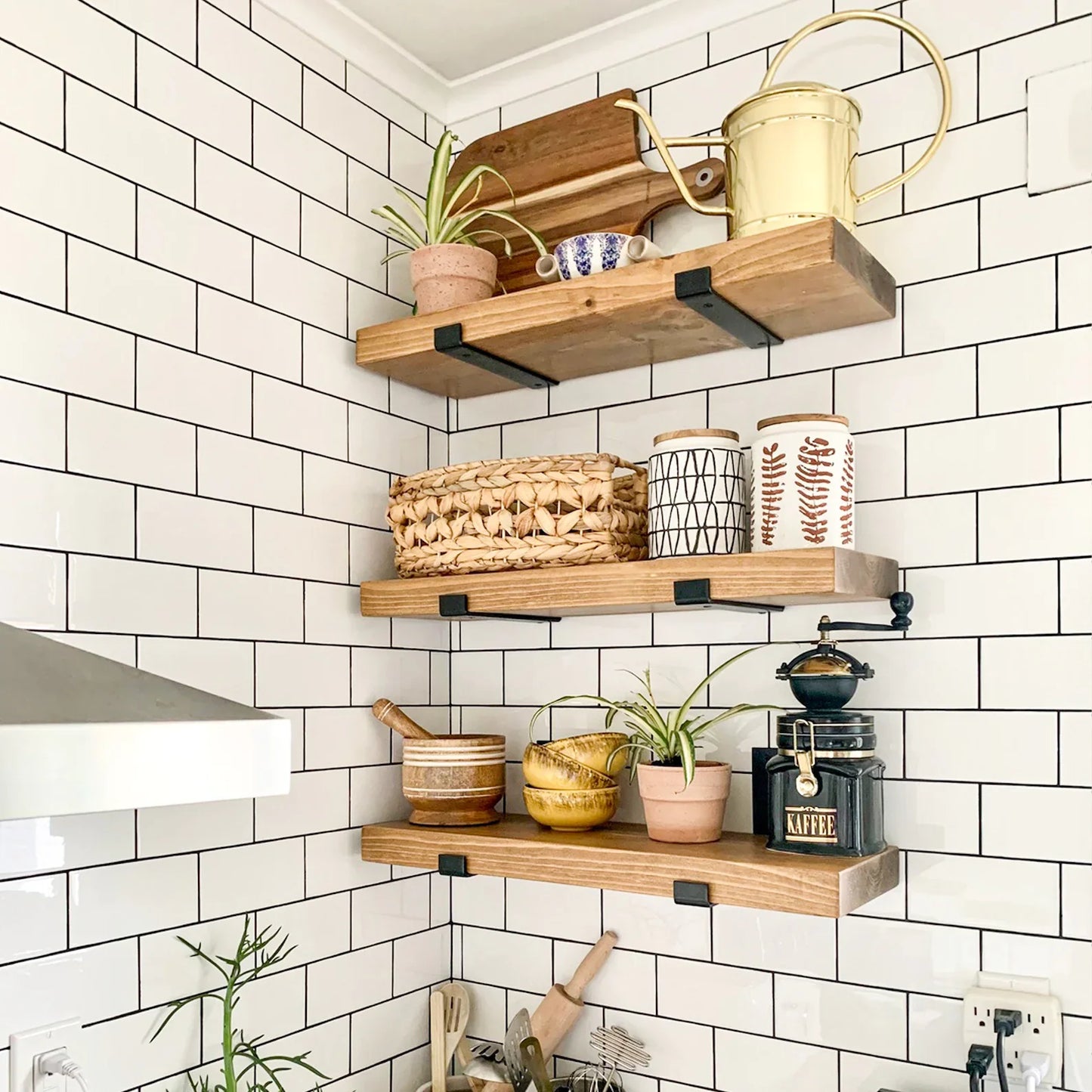 Handmade rustic shelves | Bookshelf | Bar | Toy room | kitchen | made from solid reclaimed scaffold boards brackets are included
